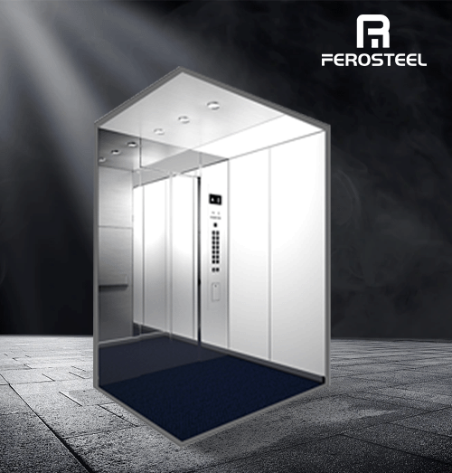 Silver elevator Stainless steel