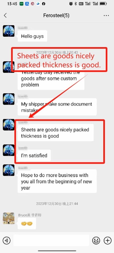 stainless steel sheet design Customer praise