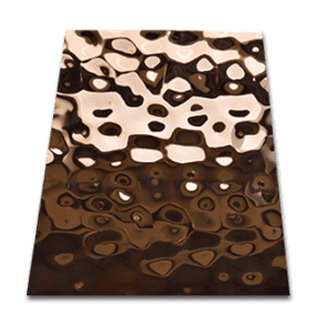 Rose gold stainless steel water ripple sheet