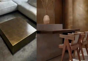 Antique copper effect stainless steel sheets