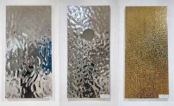 water ripple stainless steel wall panels