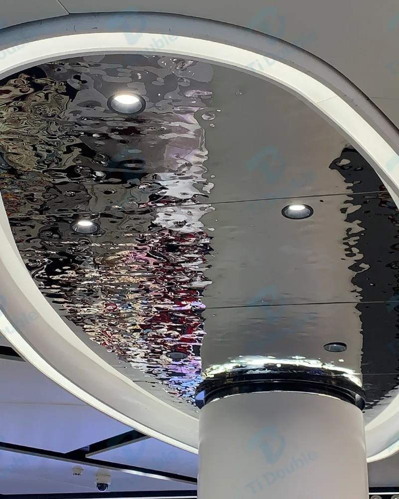 water ripple stainless steel ceiling panels