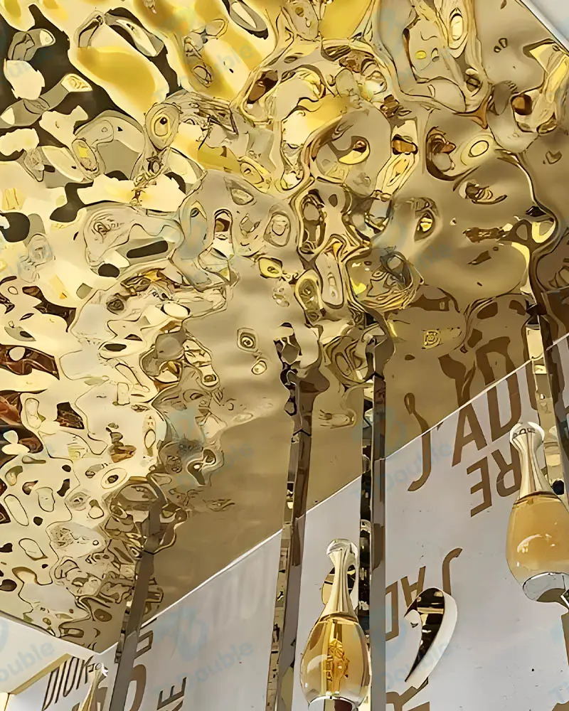 water ripple stainless steel wall panels